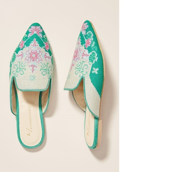 Anthropologie Shoes - NEW Anthropologie Embroidered Slides